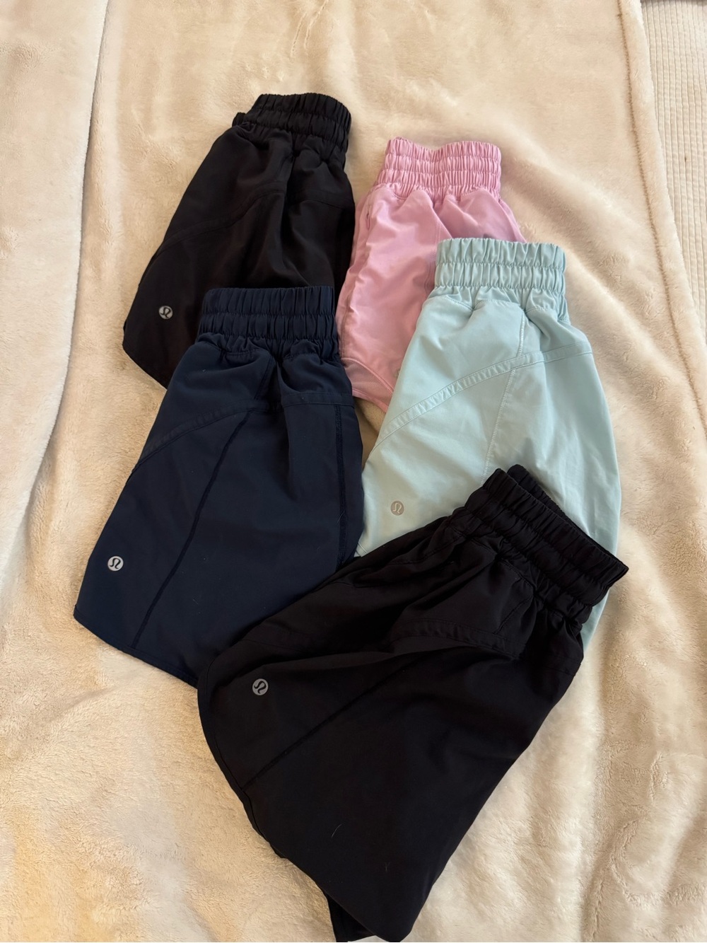 Lululemon Hotty Hot Shorts Lot of 5 – Size 2 
4”-4.5” Inseam GUC